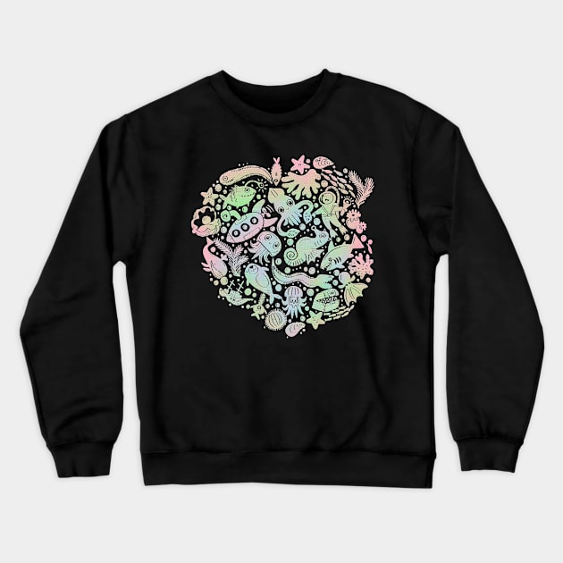 Deep Sea Adventure - Rainbow Crewneck Sweatshirt by Rebelform